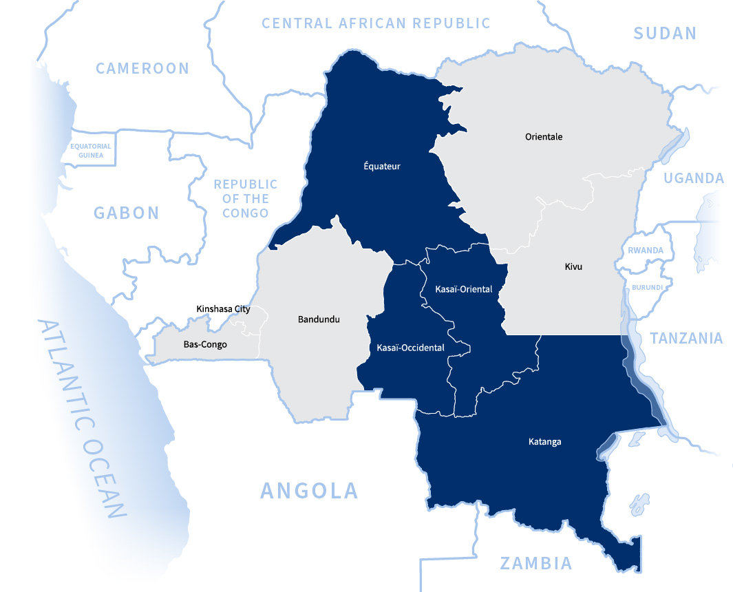 Map of DRC