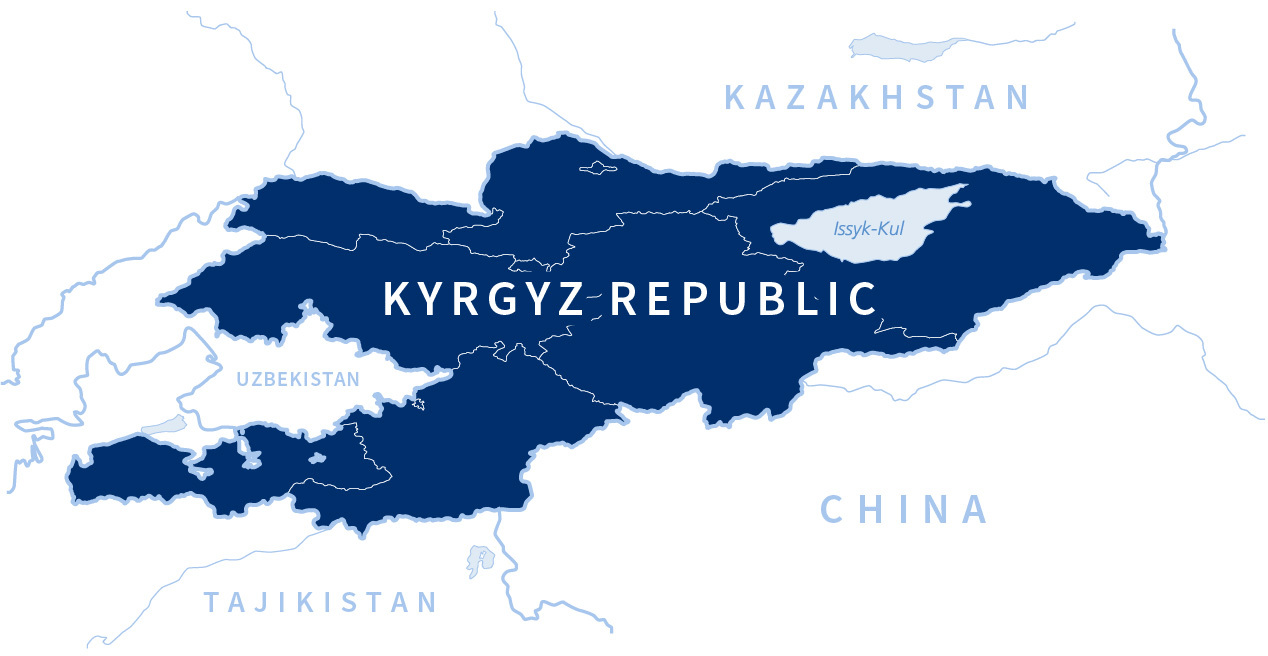 Map of the Kyrgyz Republic